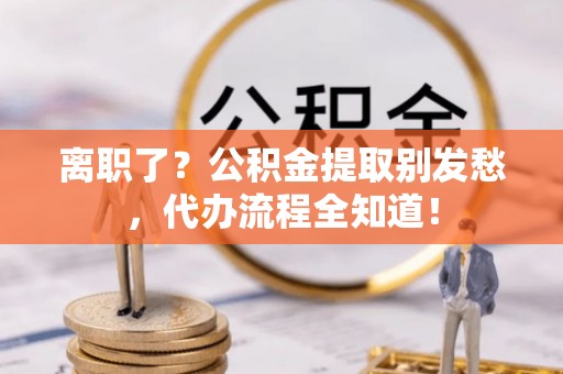 金州离职了？公积金提取别发愁，代办流程全知道！